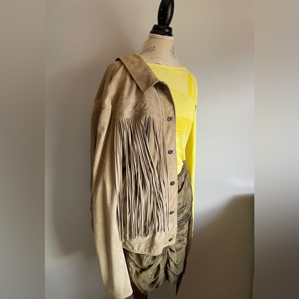 Vintage Dolce & Gabbana fringe suede jacket
